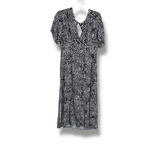 Free People Looking for Love Black and White Midi Dress Size 12